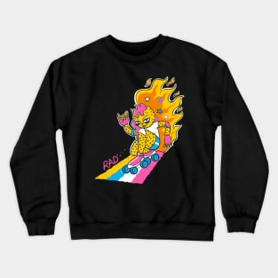 RAD Leopard Girl Skater Crewneck Sweatshirt